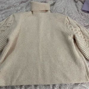 Topshop blush pink turtleneck cropped sweater size XL NWOT